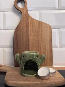 CERAMIC CACTUS OIL , WAX MELT , TEALIGHT BURNER - Picture 1 of 7