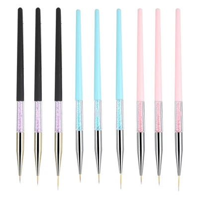 3pcs Nail Art Dotting Liner Brush UV Gel Painting Pen Drawing Tool Set - Image 1 of 4