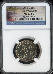 2016-S Fort Moultrie Quarter NGC MS67 PL Holiday Sale 🎁 - Picture 1 of 2