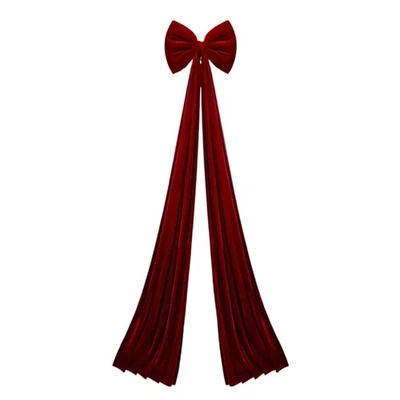 Extra Large Christmas Bow 6.6 Ft Holiday Decor Christmas Big Velvet Bows  - Image 1 of 4