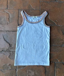 Madewell Tank Top Women’s XS Ribbed Rainbow Ringer Trim - Picture 1 of 3