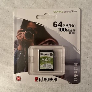 Kingston Canvas Select Plus 64GB Secure Digital Extended Capacity (SDXC) Flash M - Picture 1 of 2