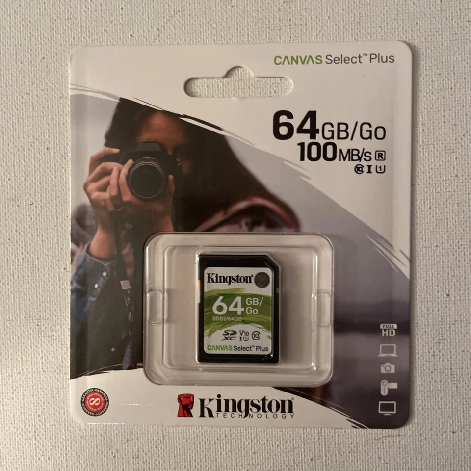 Kingston Canvas Select Plus 64GB Secure Digital Extended Capacity (SDXC) Flash M - Image 1 of 2