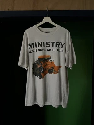 Винтажная футболка 1991 Ministry Jesus built my hotrod размер XL - Изображение 1 из 4