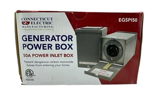 Connecticut Electric 50A Generator Power Inlet Box with Cover EGSPI50 (OB) - Picture 1 of 11