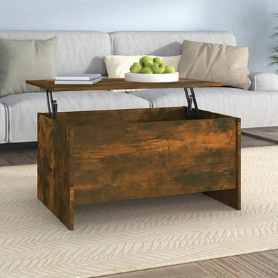  Coffee Table Smoked Oak Engineered Wood 31.5 x 21.9 x 16.3 in - Image 1 of 4