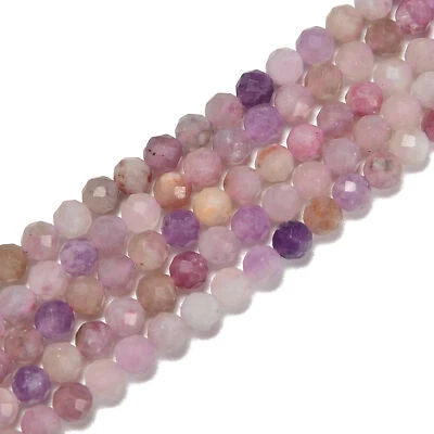 Purple Jade Faceted Round Beads Size 4mm 15.5'' Strand (4mm) - Image 1 of 2