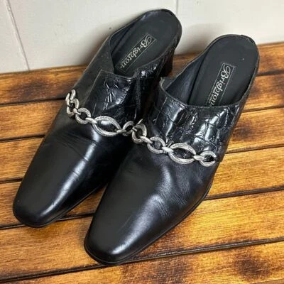 Zapatos Brighton para mujer talla 9 tacón ancho Twiggy hechos en Italia Foto 1 de 4