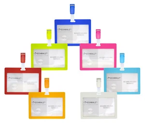 Soporte para tarjetas TULLA con clip de plástico funda de identificación plástico tarjeta de fábrica - Imagen 1 de 12