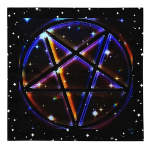 Tarot Cloth Rainbow Pentagram Large Tarot Cloth/bandana - Picture 1 of 1