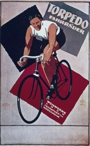 BICYCLE VINTAGE AD POSTER Torpedo RARE HOT NEW - Picture 1 of 1