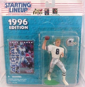Edizione 1996 Starting Lineup SLU Troy Aikman Aerial Attack Card Dallas Cowboys - Foto 1 di 2
