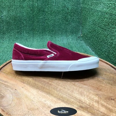 Vans Mujer Clásico Sin Cordones TC Remolacha Rojo Blanco Terciopelo Zapatos de Patín Tenis Talla 10 Foto 1 de 4