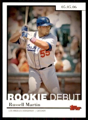 2006 Topps Updates & Highlights Rookie Debut Russell Martin Dodgers #RD-25 - Image 1 of 2