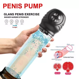 ELECTRIC PENIS PUMP WITH BLOWJOB FUNCTION ERECTION ENHANCER DICK COCK ENLARGER - Picture 1 of 8