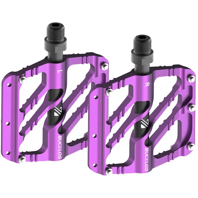 BUCKLOS 9/16" Pedales Bicicleta 3 Rodamientos MTB Carretera Antideslizante Aluminio Sellado 1 Par Foto 1 de 4