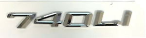 NEW For BMW 740Li Emblem Silver REAR TRUNK NAMEPLATE BADGE NUMBERS DECAL NAME