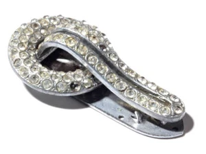 Antique Czech Art Nouveau dress bag scarf shoe clip crystal rhinestones - Picture 1 of 4