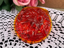 Exquisite Amber Color Glass Box from Hoffmann & Schlevogt, Ingrid Collection