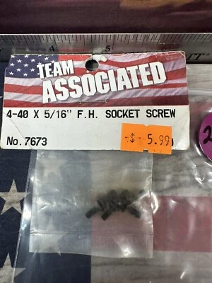 Team Associated 7673 4-40 x 5/16" Flat Head Socket Screws: NewInPack - Image 1 of 4