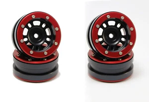 Beadlock Wheels PT- Distractor Black/Red 1.9 (4 pcs) - Picture 1 of 4
