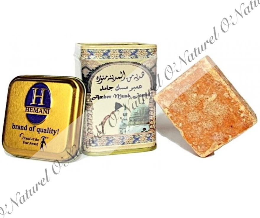 HEMANI Cuadrado Almizcle Ambar Jamid Perfume Desodorante Amber Musk Vendido Sin Caja