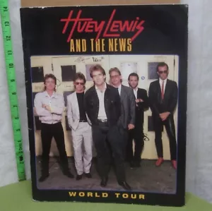 HUEY LEWIS & THE NEWS pop music Fore World Tour souvenir program 1986 soul - Picture 1 of 5