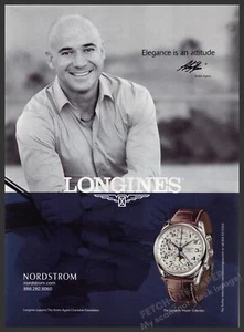 Longines 2000er Zeitschrift Print Werbung 2008 Andre Agassi - Bild 1 von 1