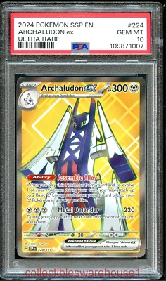 Pokemon Surging Sparks Archaludon ex 224 PSA 10 - Image 1 of 2