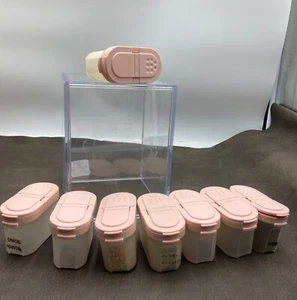 Vtg Tupperware Modular Mates 8 Small Spice Shaker Containers - Picture 1 of 2