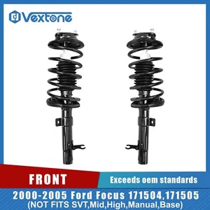 Pair Front Struts w/ Coil Spring for 2000 2001 2002 2003 2004 2005 Ford Focus - Picture 1 of 11
