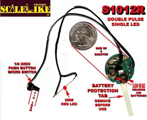 SCALELIKE S1012R BRIGHT RED 2-PULSE STROBE LIGHT PROUDLY BUILT IN AMERICA NIB - Picture 1 of 1