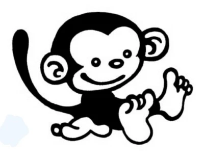 Calcomanía de vinilo BABY MONKEY - pegatina para parachoques de pared ventana teléfono portátil coche camión Foto 1 de 2