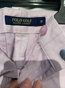 Ralph Lauren Shorts 10 Lilac Womens Plain Smart Chino Polo Sport 100% Cotton - Picture 1 of 7