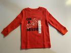 Jumping Beans Boys TShirt, 12m Long sleeve, orange "On a Mission" - NWT MSRP $14