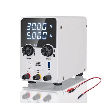 WEP 305D-V DC Power Supply 0-30V 0-5A Adjustable Digital Lab Bench Supply - image 1 of 4