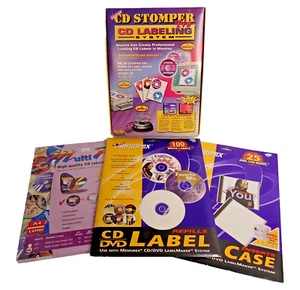 CD Stomper Pro CD DVD Labeling System Create Personal Labels + 225 CD Labels - Picture 1 of 4