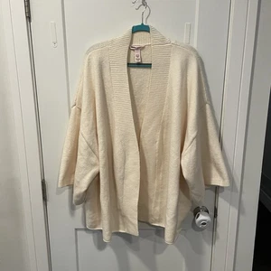 Victoria's Secret Luxe Crème Knit Wrap Sweater Candlelight Size XL/XXL NWOT - Picture 1 of 7