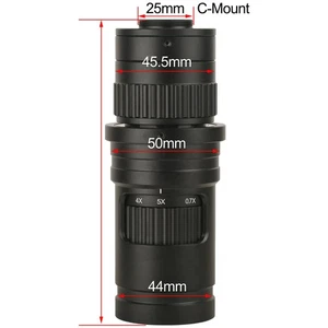 25-182X HD Microscope Lens 0.7-5X Continuous Zoom Lens 0.4X Eyepiece C-Mount - Picture 1 of 7
