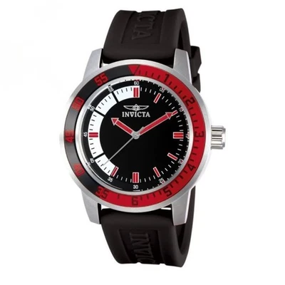 Reloj Hombre Invicta Specialty 45mm Plateado Rojo Negro Banda Silicona 12845 NUEVO Foto 1 de 4