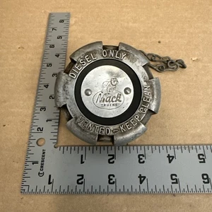 Mack Truck Diesel Only Gas Cap Hard to Find with Chain Tether Bull Dog Free SH - Bild 1 von 20