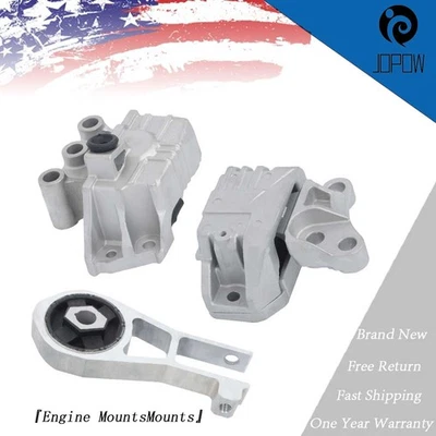 For Jeep Renegade 2015-2020 Fiat 500X 2016-2018 L4 2.4L Motor Mounts Kit 3× - Image 1 of 4