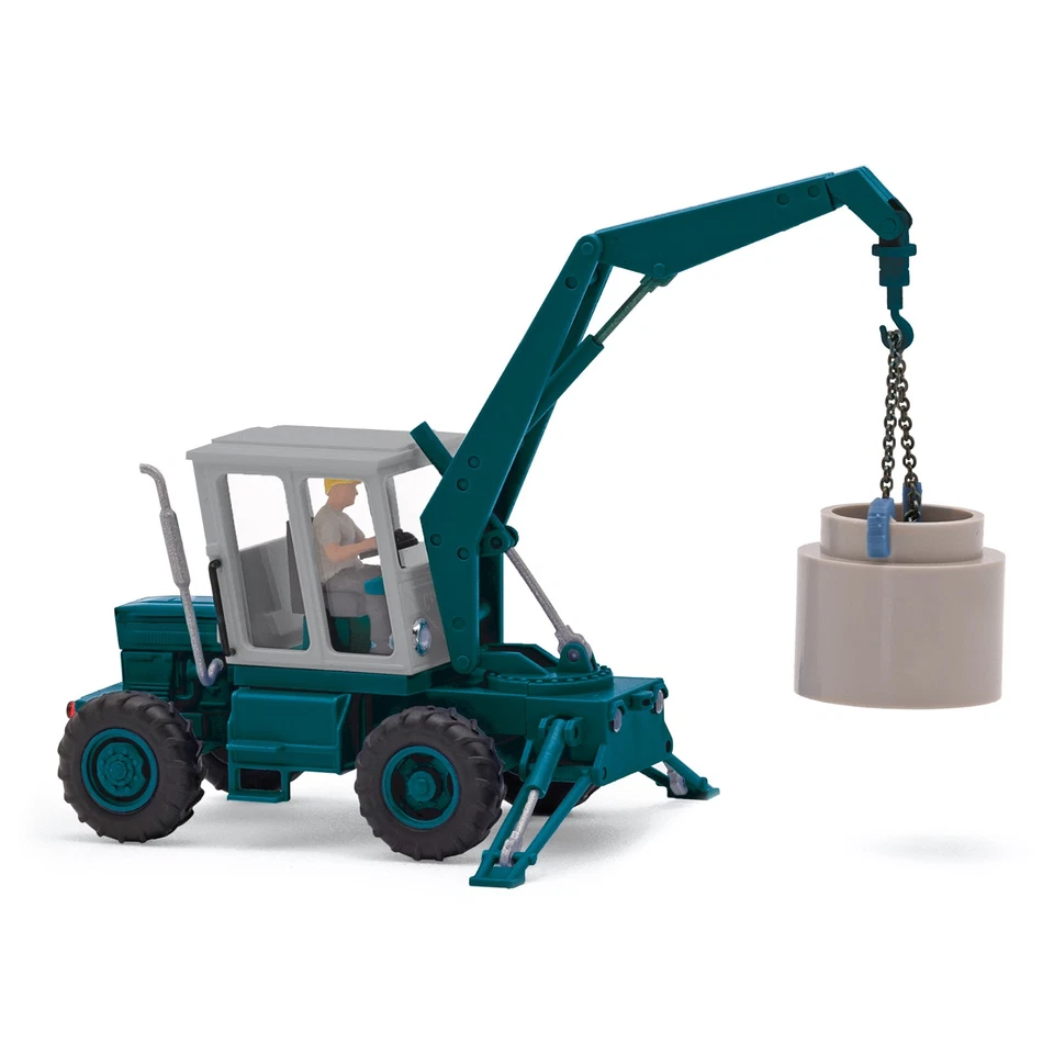 Busch 54405 TIH 445 Trattore Con Autista E Tubo Di Cemento, H0, Nuovo 2025 - Immagine 1 di 2