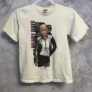 Rare Vintage 2004 Hilary Duff Concert Tour T Shirt Y2K Youth 10/12 - Picture 1 of 13