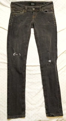Pantalones de mezclilla Mek para hombre negros Stockholm corte cigarrillo bolsillos adornados talla 29 x 34 Foto 1 de 4
