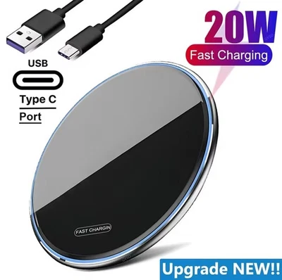 CARICATORE WIRELESS CARICABATTERIE QI BASE PER SAMSUNG IPHONE XIAOMI HUAWEI - Imagen 1 de 4