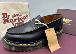DR MARTENS BLACK MADE IN ENGLAND PENTON BEX QUILON LEATHER LOAFERS UK 4 EU 37 - Picture 1 of 5