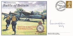 70th Anniv Battle of Britain Signed by Flt Lt L MB Walker 616 Sqn Battle of Brit - Picture 1 of 2