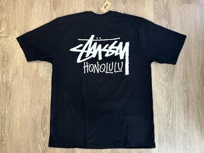 STUSSY HONOLULU T-SHIRT BLACK SIZE LARGE *BRAND NEW! - Image 1 of 4