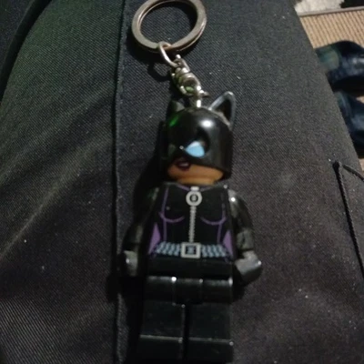 Lego Lights Catwoman Torch Keyring Official DC Super Heroes 8cm Tall Black - Image 1 of 4